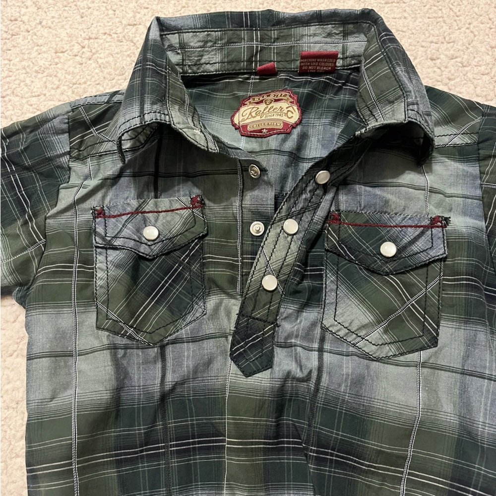 Red Dirt Western‎ Green Plaid Long Sleeve Baby Onesie 24 Months - Picture 3 of 9